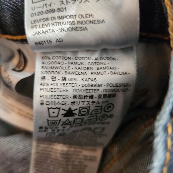 Levis 513 Slim Straight Fit Blue Denim Jeans W32 L32 Mens Casual Wear - Picture 15 of 16